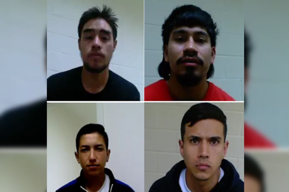 Arriba de izquierda a derecha: Franklin Norberto Bautista Reyes y Joel Enrique Sandoval López;...